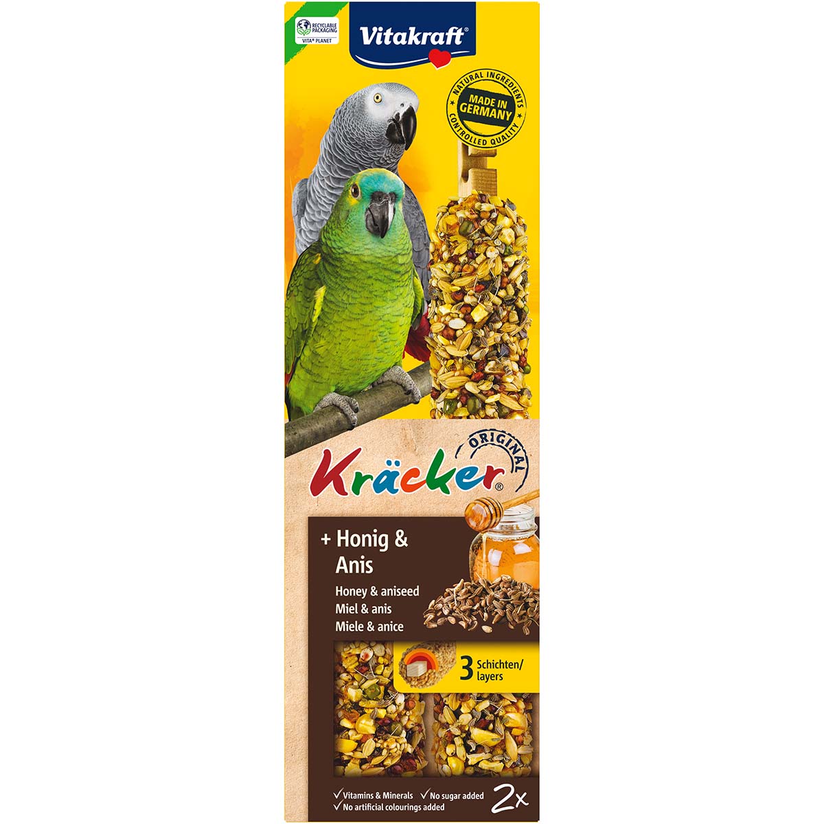 Vitakraft Kräcker Honig-Anis für Papageien