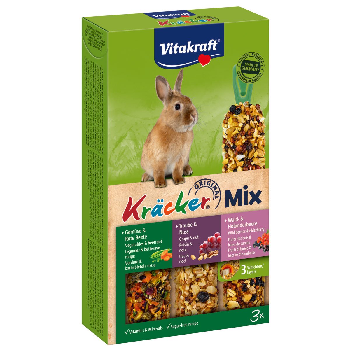 Vitakraft krekry Trio Mix zakrslí králíci 1 kus