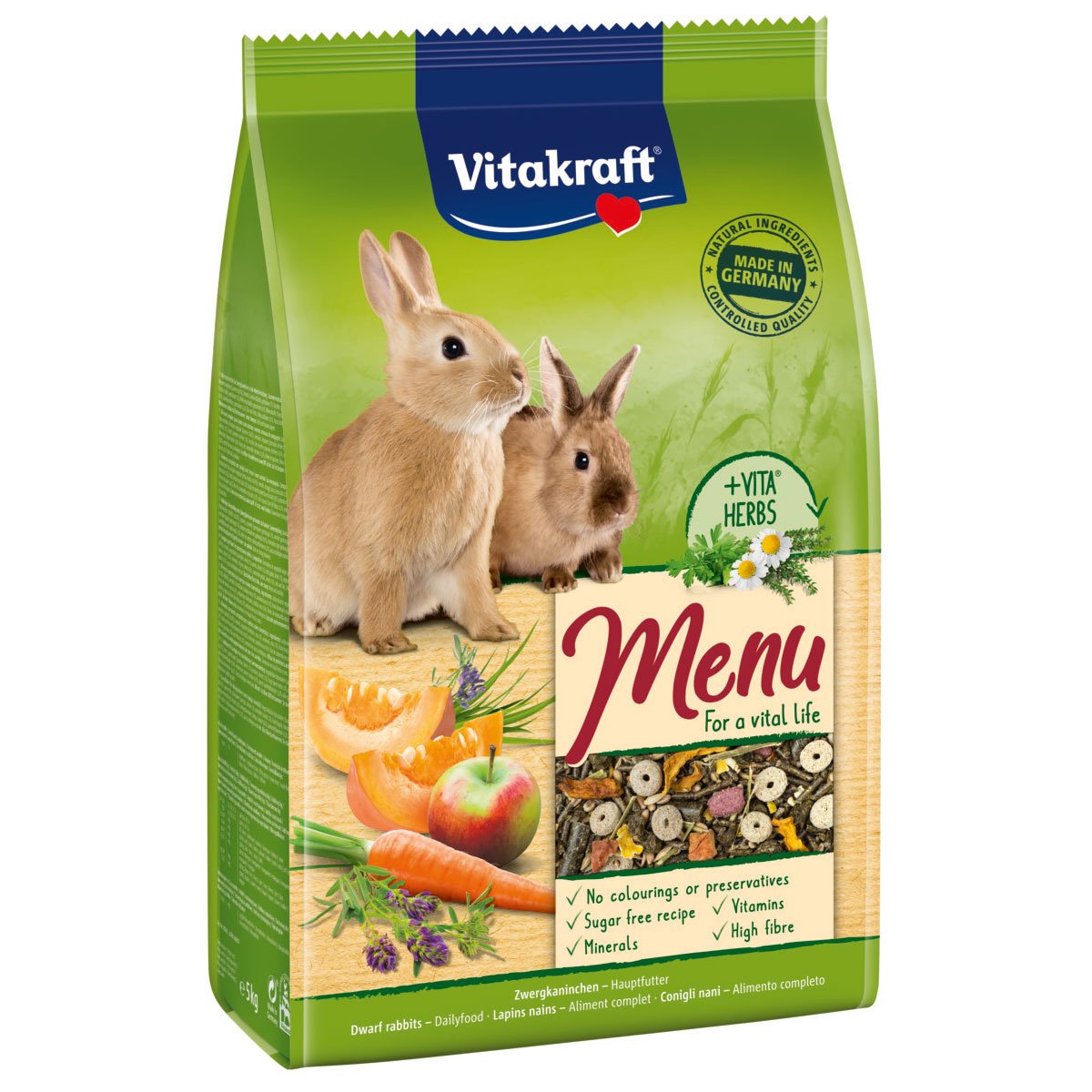 Vitakraft menu Vital pro zakrslé králíky 5 kg