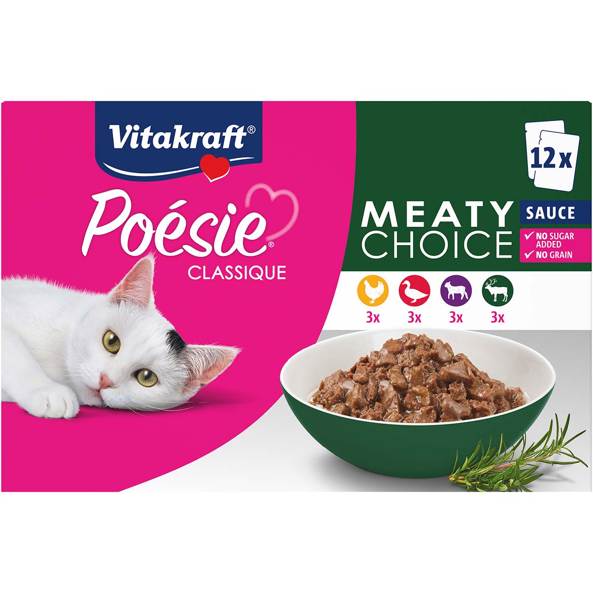 Vitakraft Poésie Classique Meaty Choice Sauce 12x85g