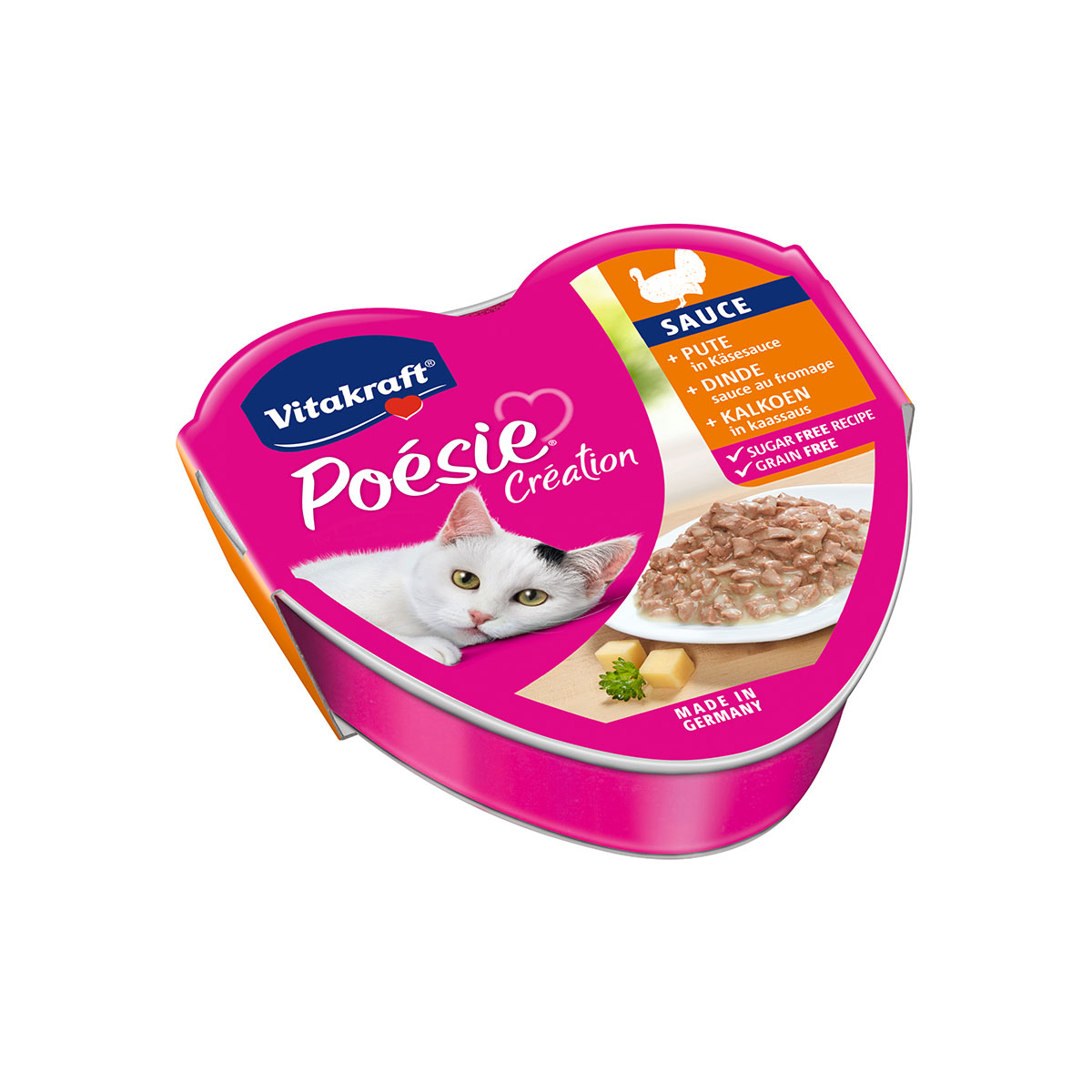 Vitakraft Poésie Création krůtí maso v sýrové omáčce 60 × 85 g