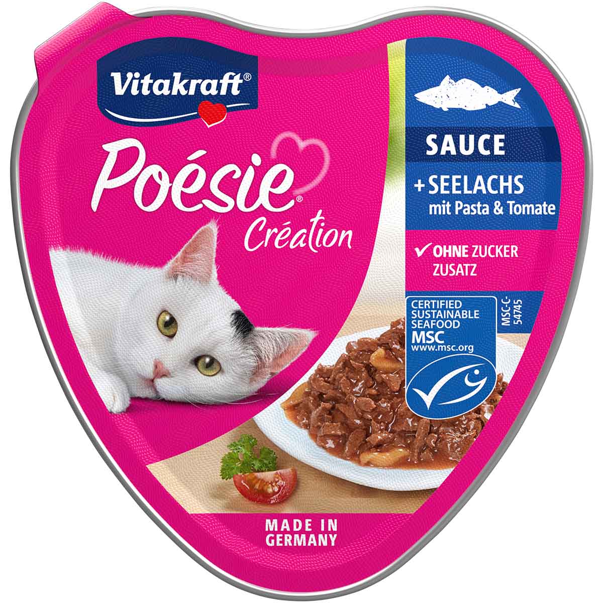 Vitakraft Katzenfutter Poésie Sauce mit Seelachs und Tomate
