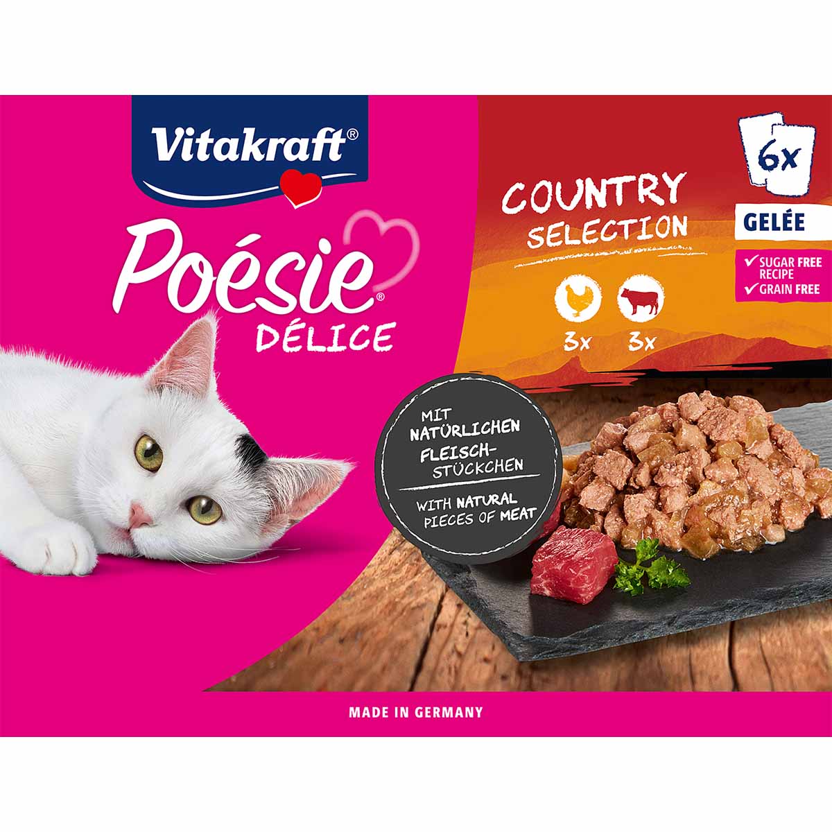 Vitakraft Poésie®Déli Gelée Country Selection 6x85g