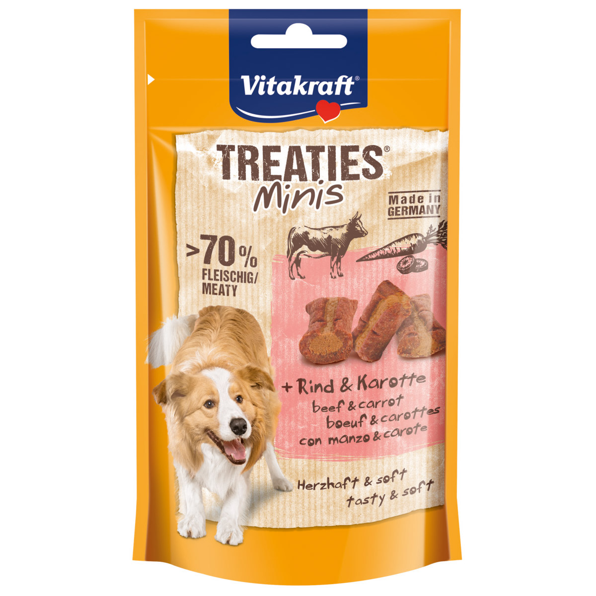 Vitakraft Treaties Minis hovězí a mrkev 4× 48 g