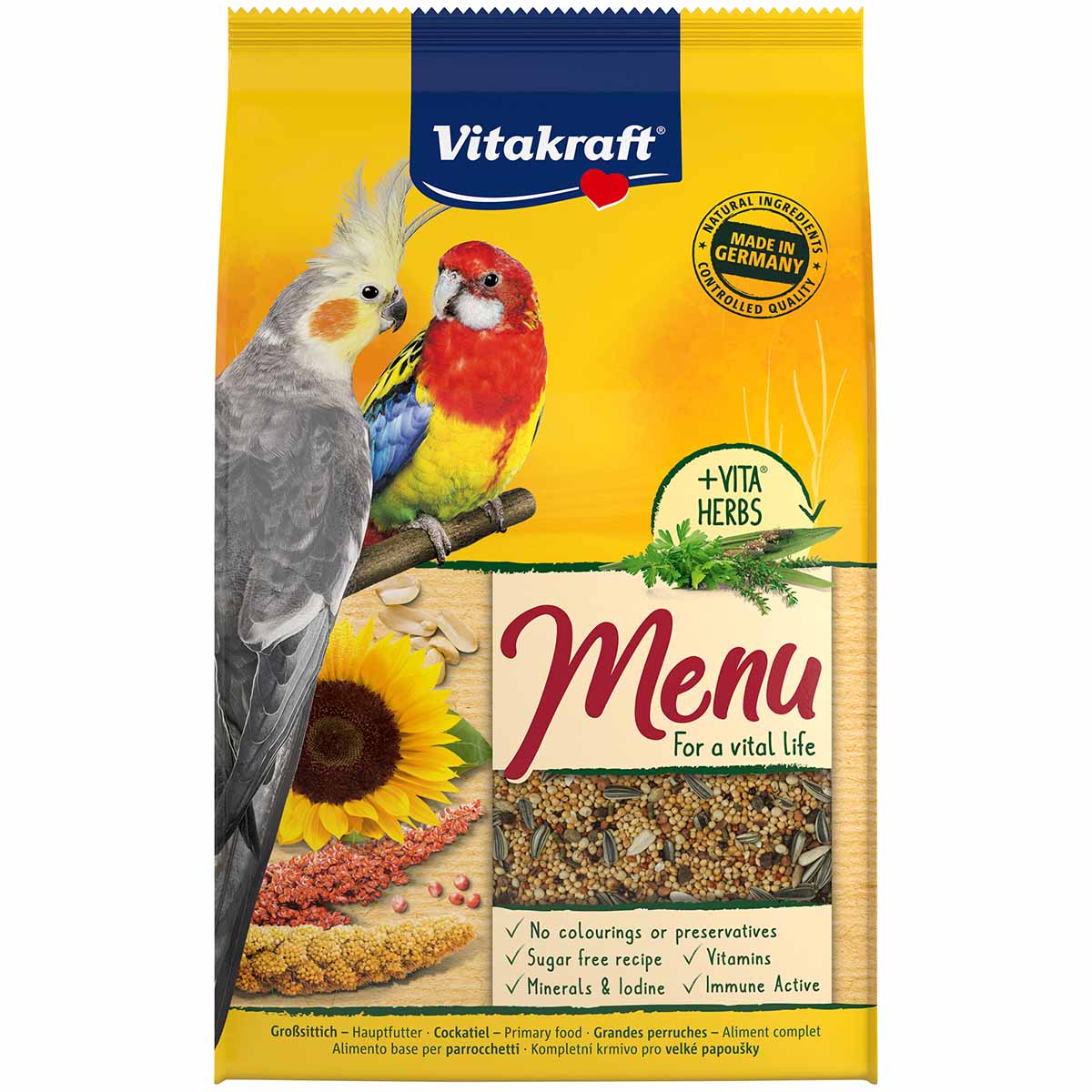 Vitakraft Premium Menü Honig für Großsittiche