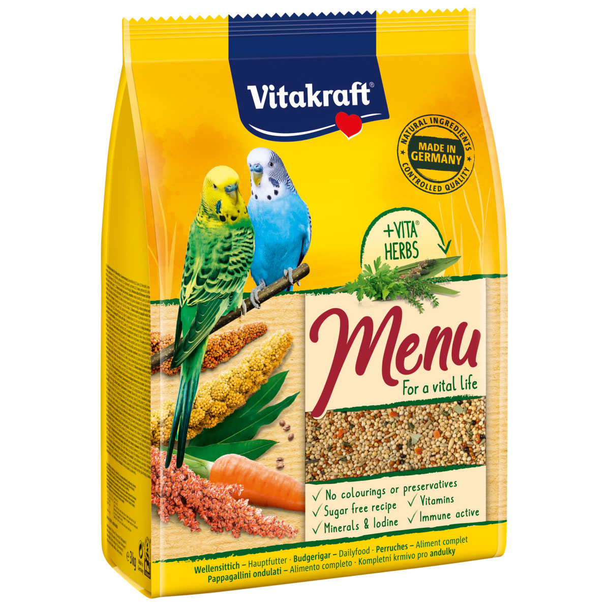 Levně Vitakraft prémiové menu pro andulky 4× 3 kg