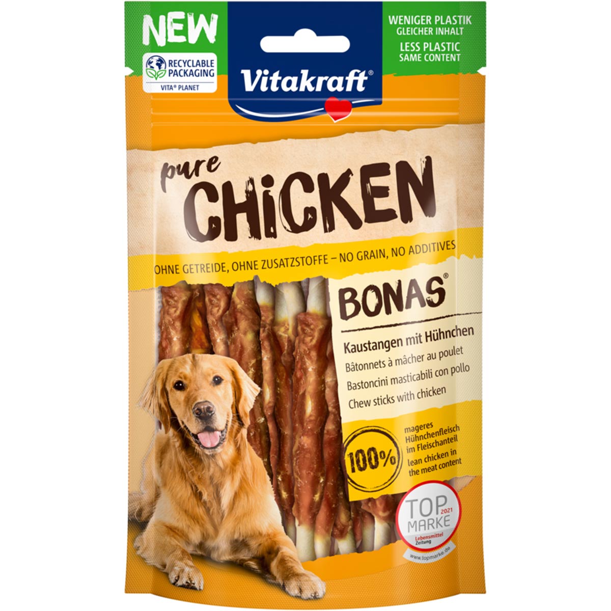 Levně Vitakraft CHICKEN Bonas žvýkací tyčinky, kuřecí 3 × 80 g