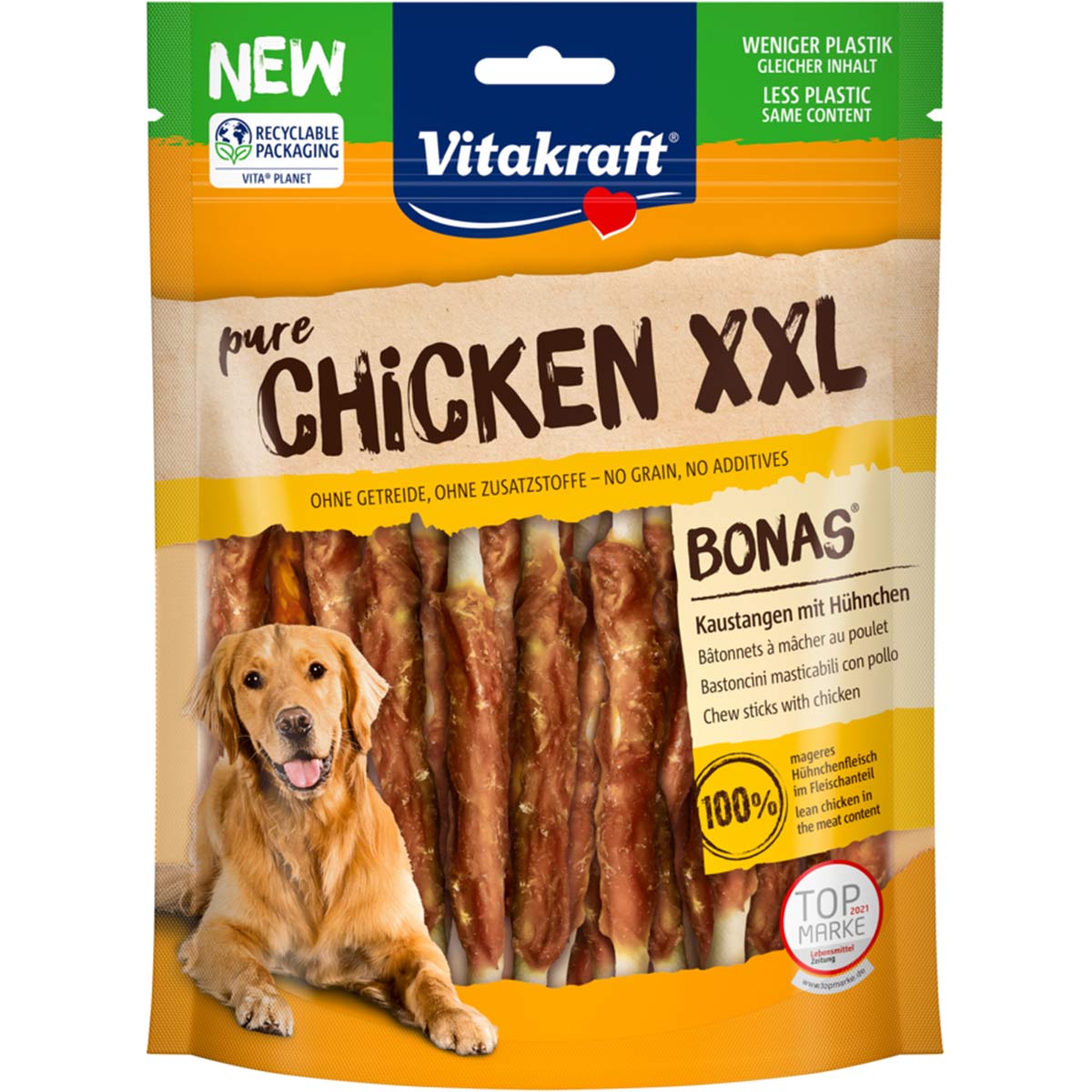 Levně Vitakraft CHICKEN Bonas XXL kuřecí tyčky ke žvýkání 200 g