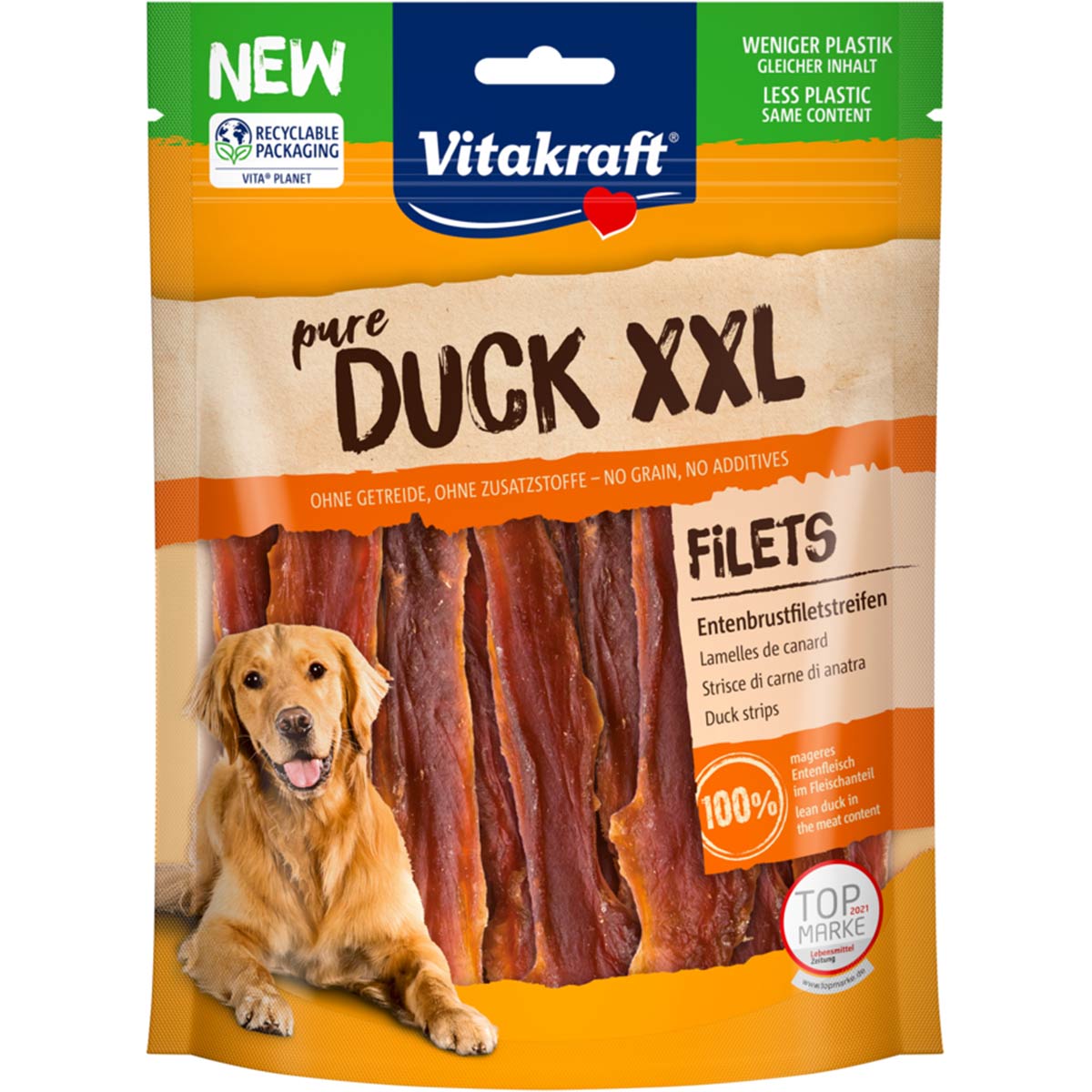 Levně Vitakraft DUCK XXL proužky kachního masa 3 × 250 g