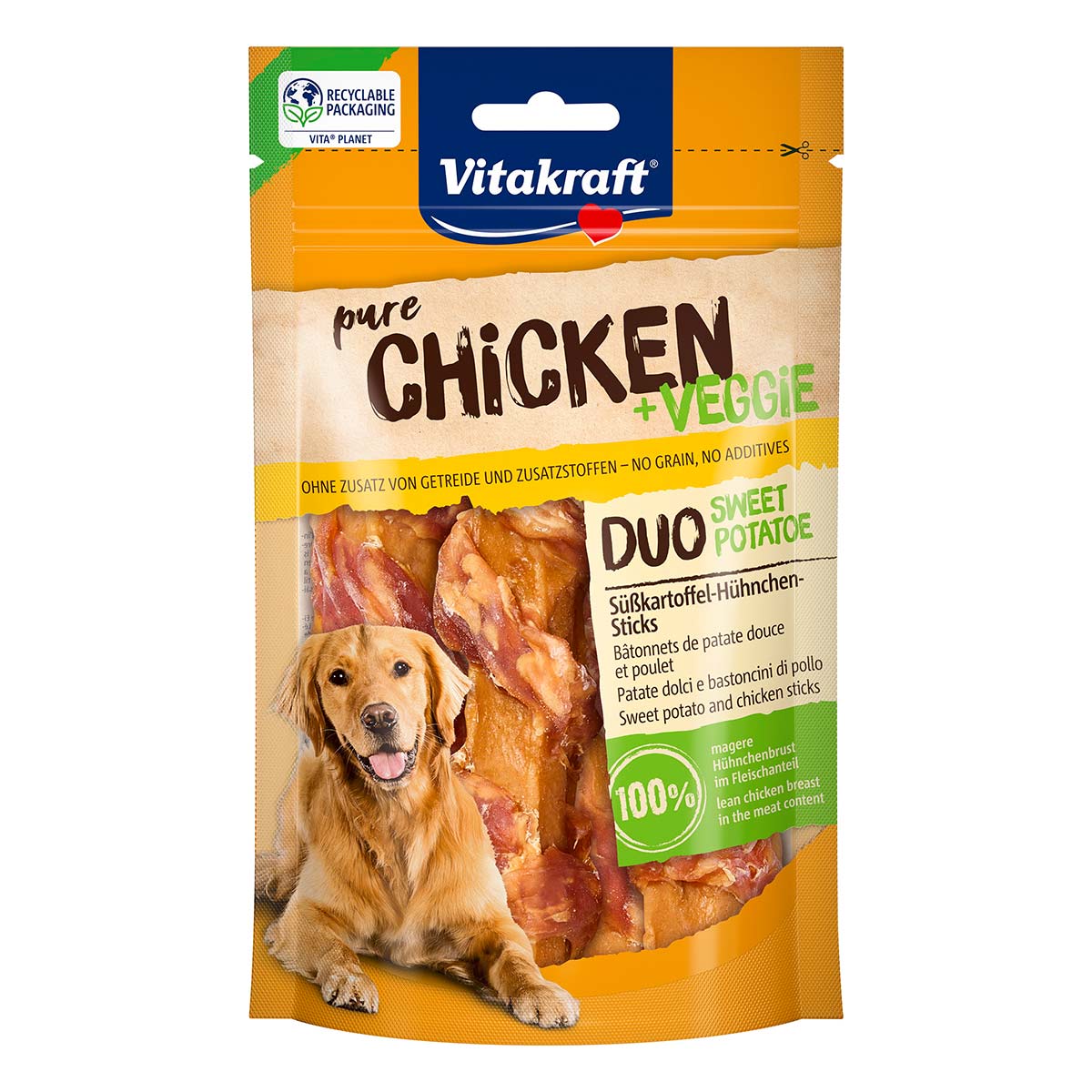 Vitakraft Chicken+ Veggie Süßkartoffel-Hühnchen-Sticks