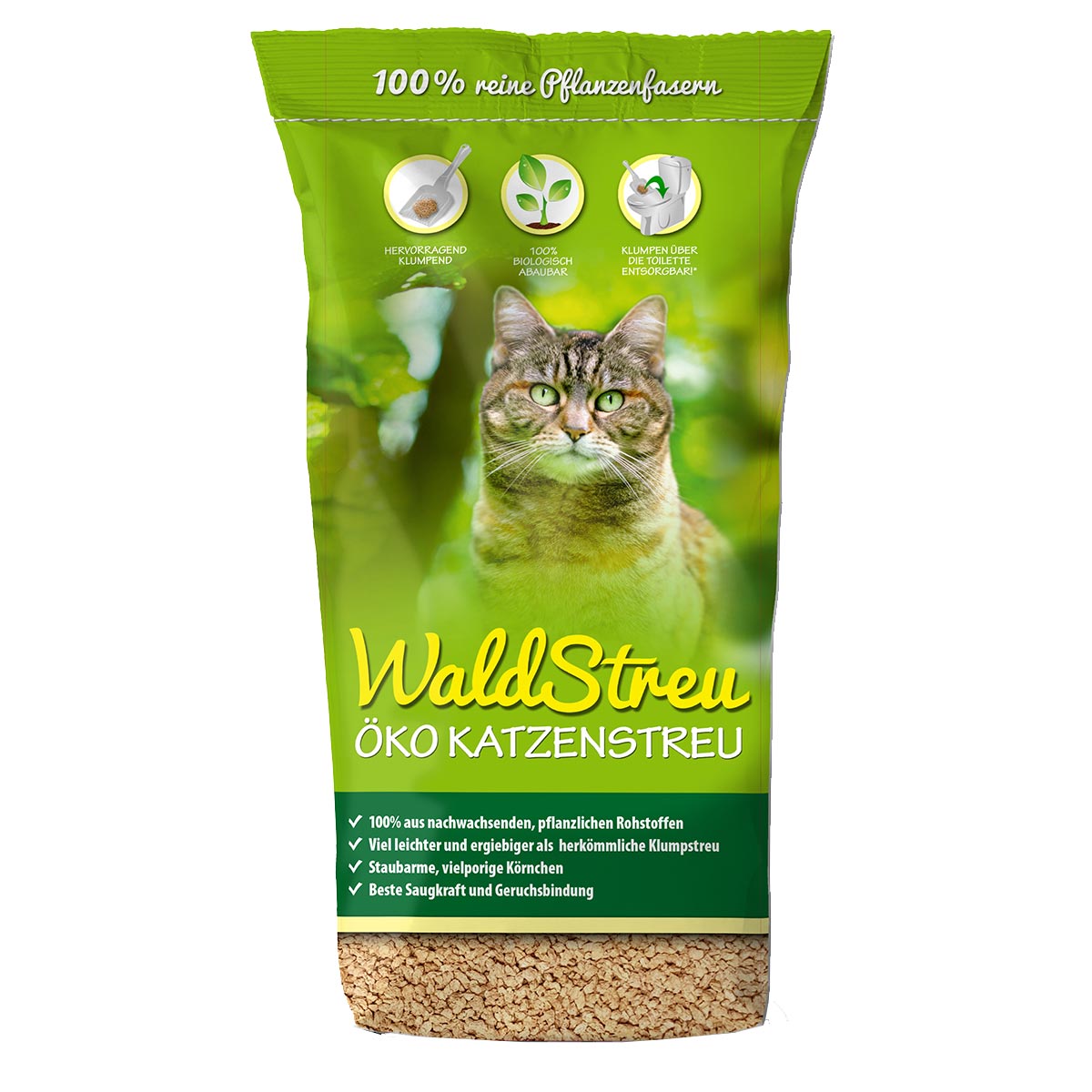 Levně WaldStreu ekologické stelivo pro kočky 40l