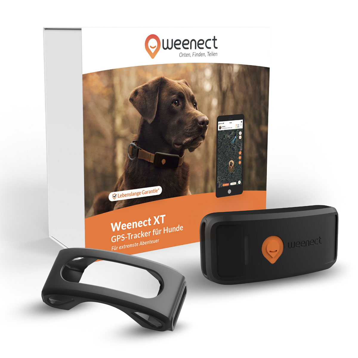 Weenect GPS XT Tracker für Hunde ohne Halsband