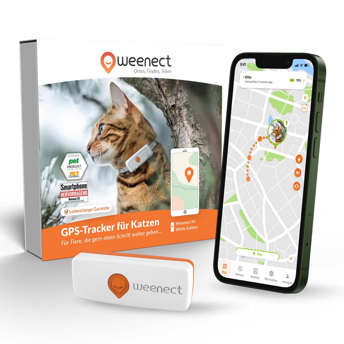 Weenect XS GPS Tracker für Katzen