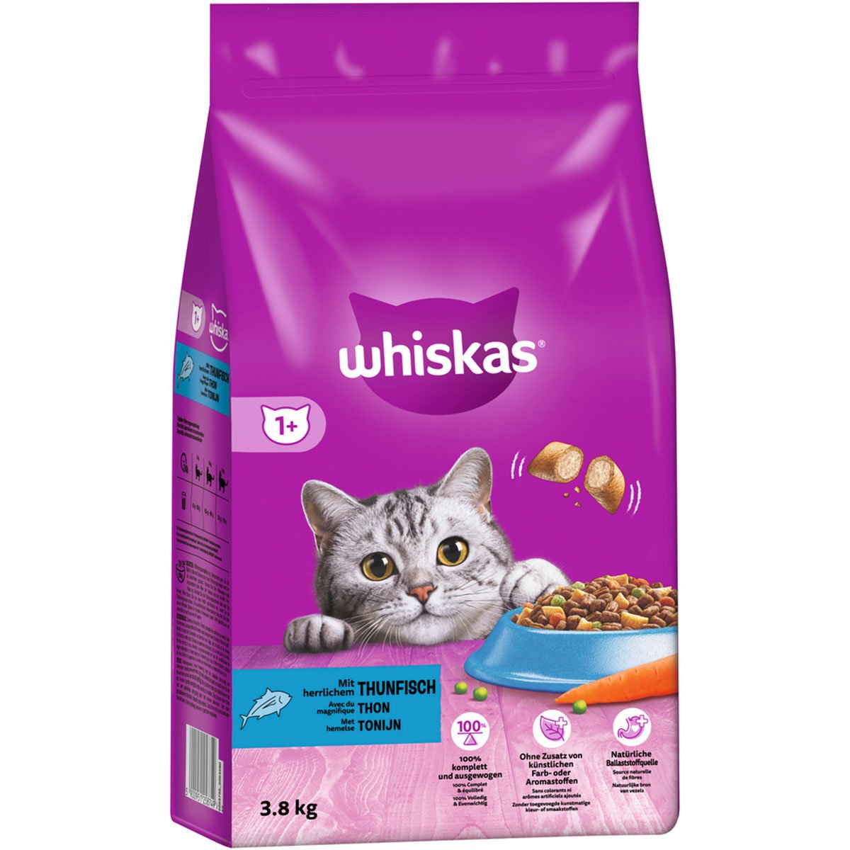 Levně Whiskas Adult 1+ s tuňákem 3,8 kg