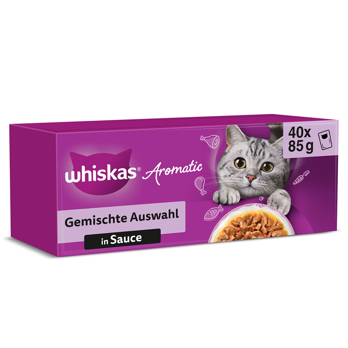 WHISKAS AROMATIC SELECTION Meeresfrüchte in Sauce 40x85g