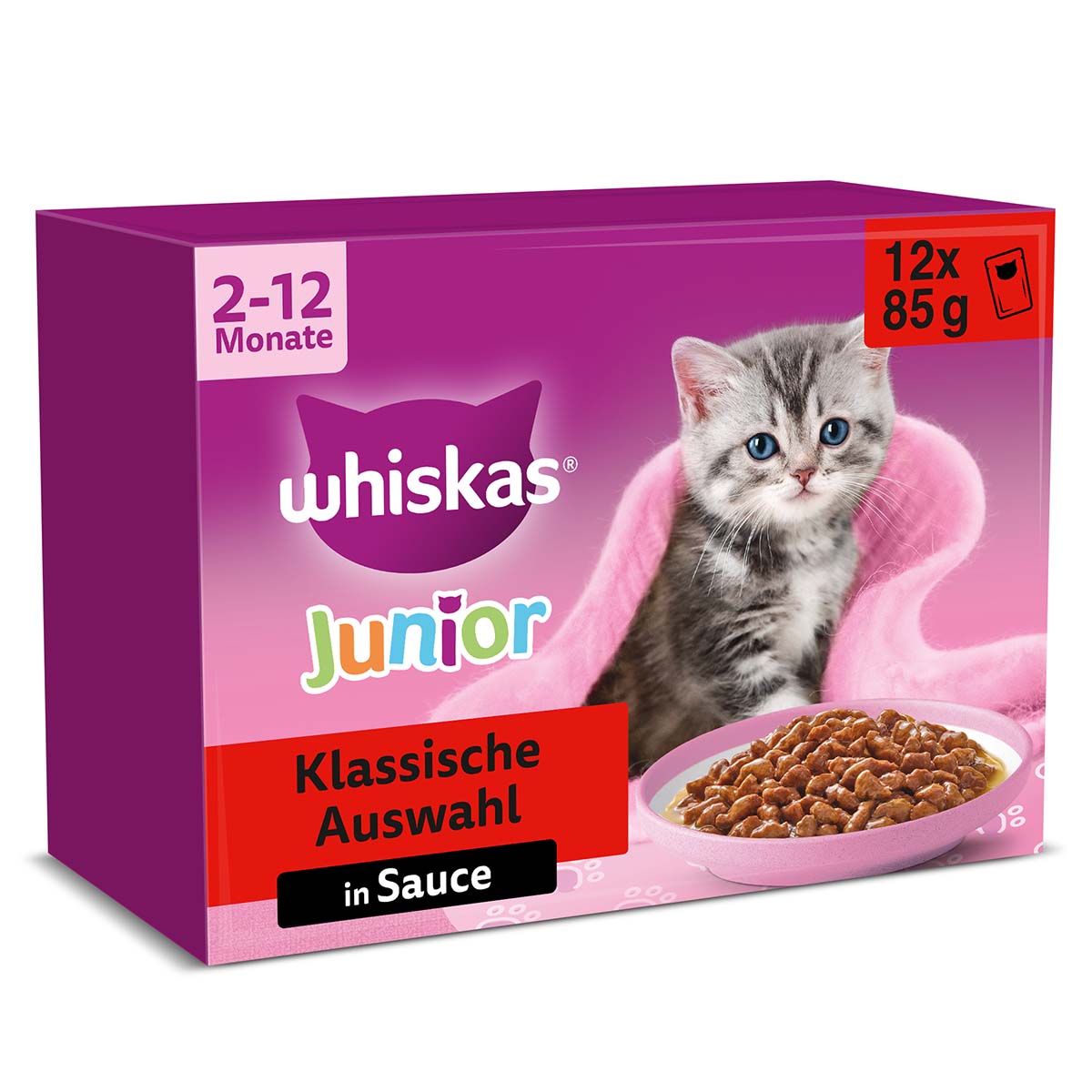 WHISKAS Junior Klassische Auswahl Sauce 12x85g