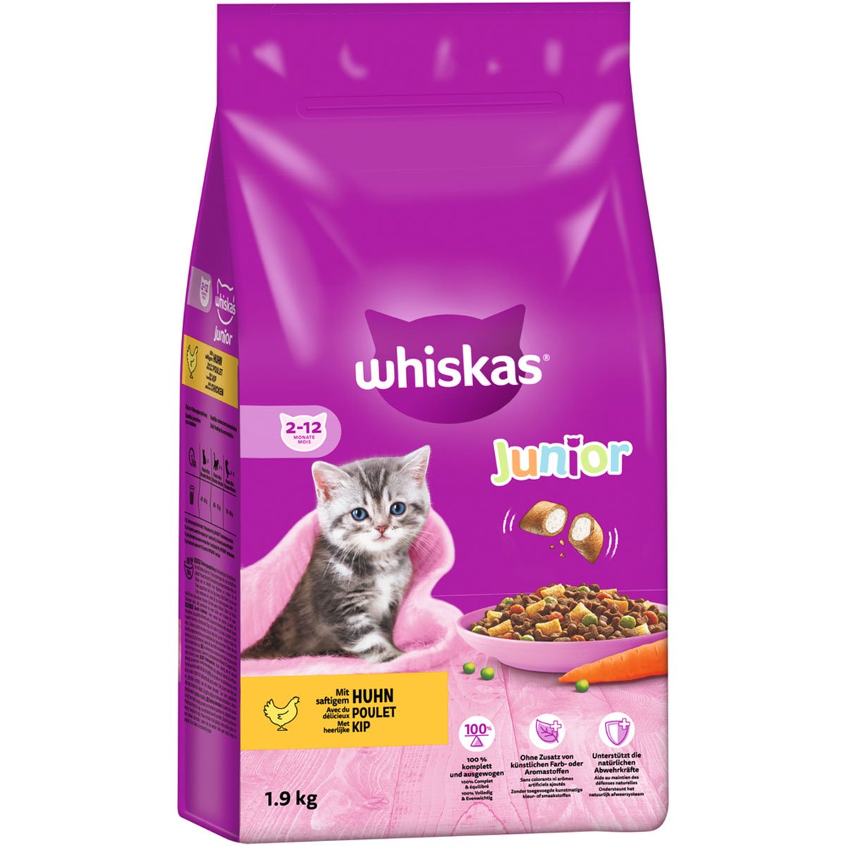 Levně Whiskas Junior s kuřecím masem 1,9 kg