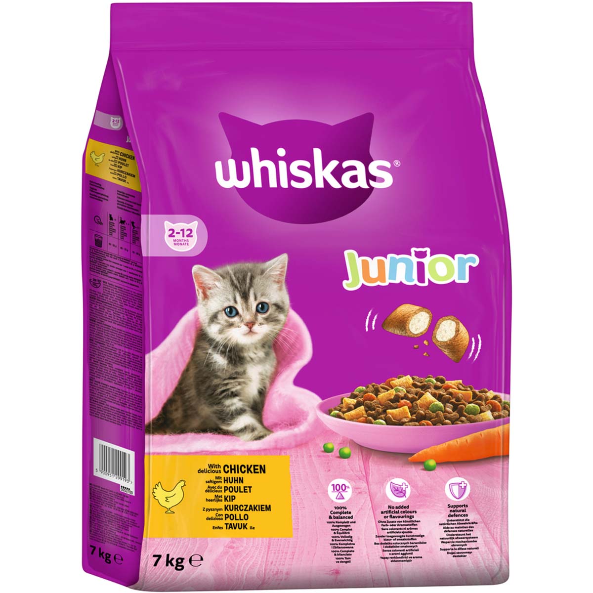 Levně Whiskas Junior s kuřecím masem 7 kg