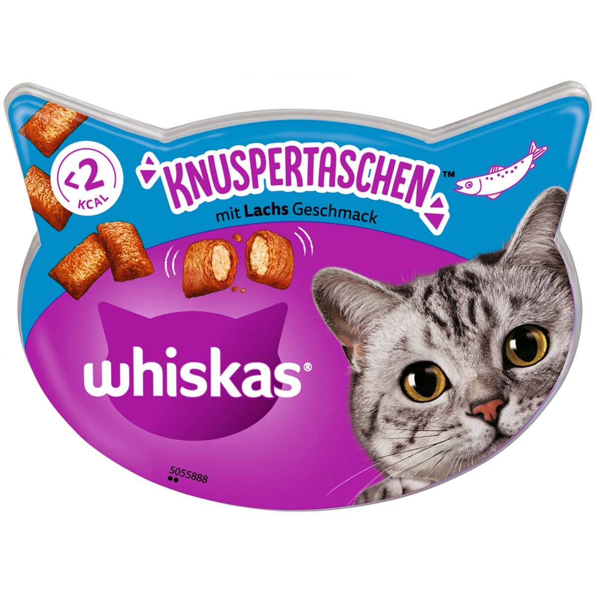 Whiskas křupavé taštičky s lososem 8 x 60 g