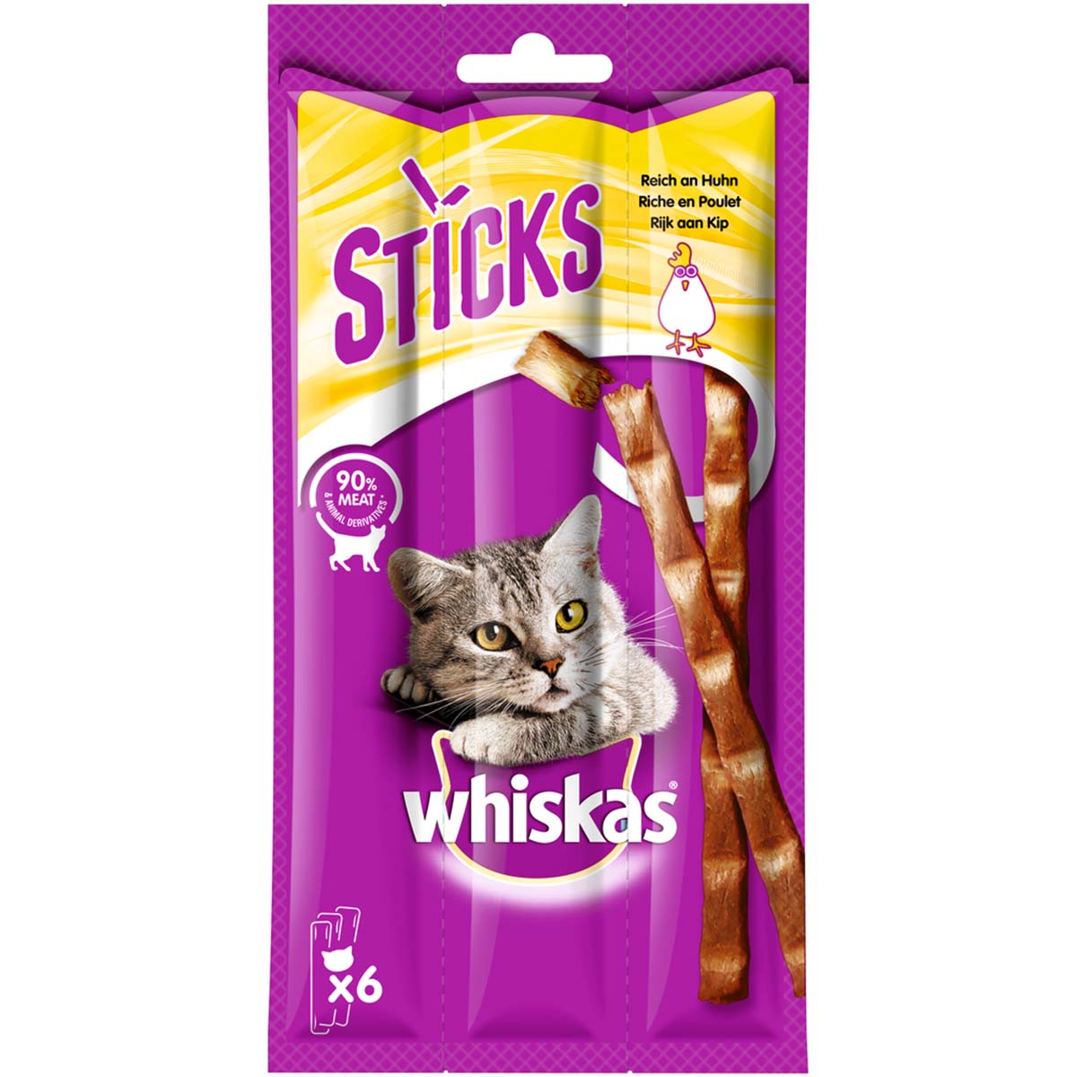 Levně Whiskas 6 kusů Bohatý obsah kuřete