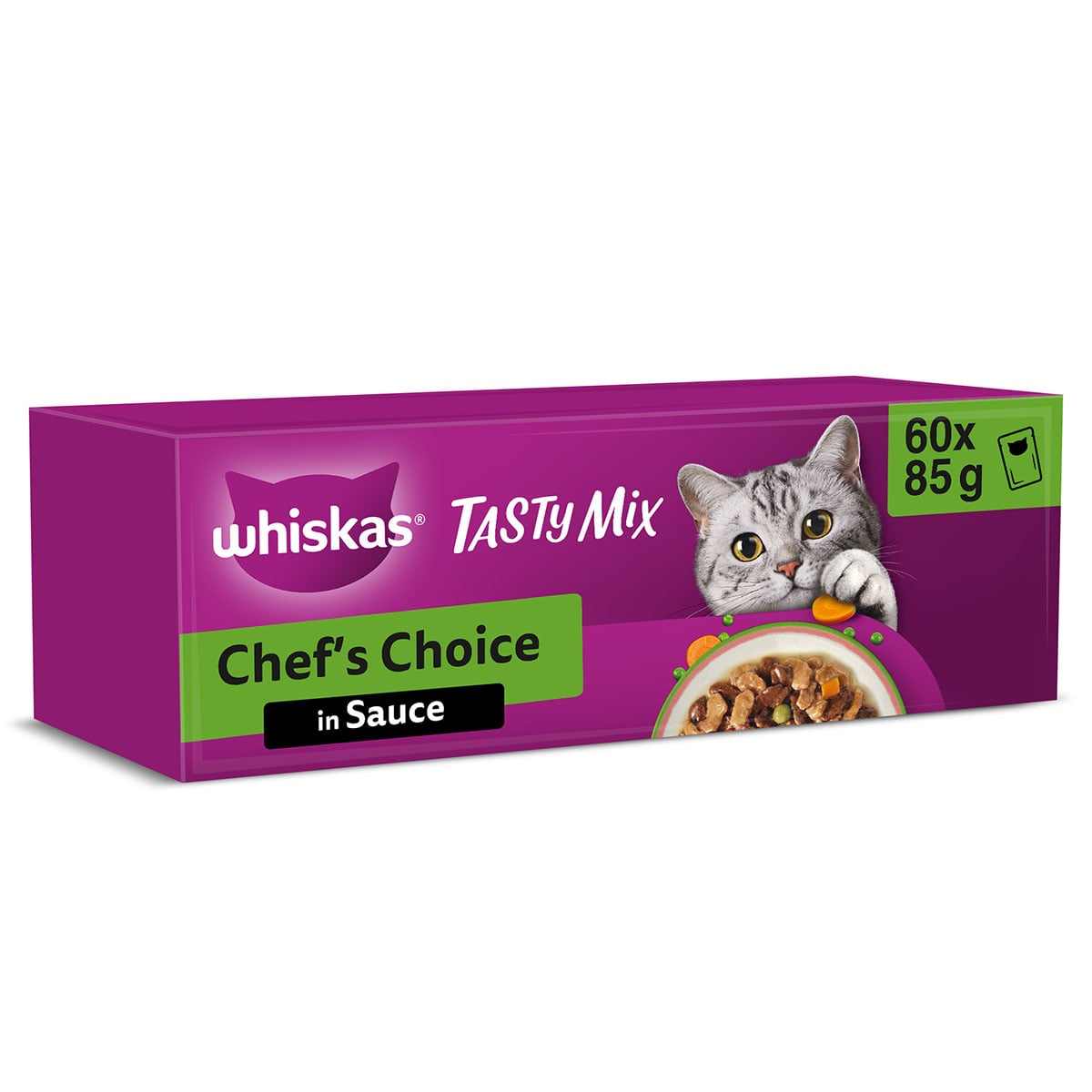 WHISKAS TASTY MIX Pouch Multipack in Sauce 60x85g
