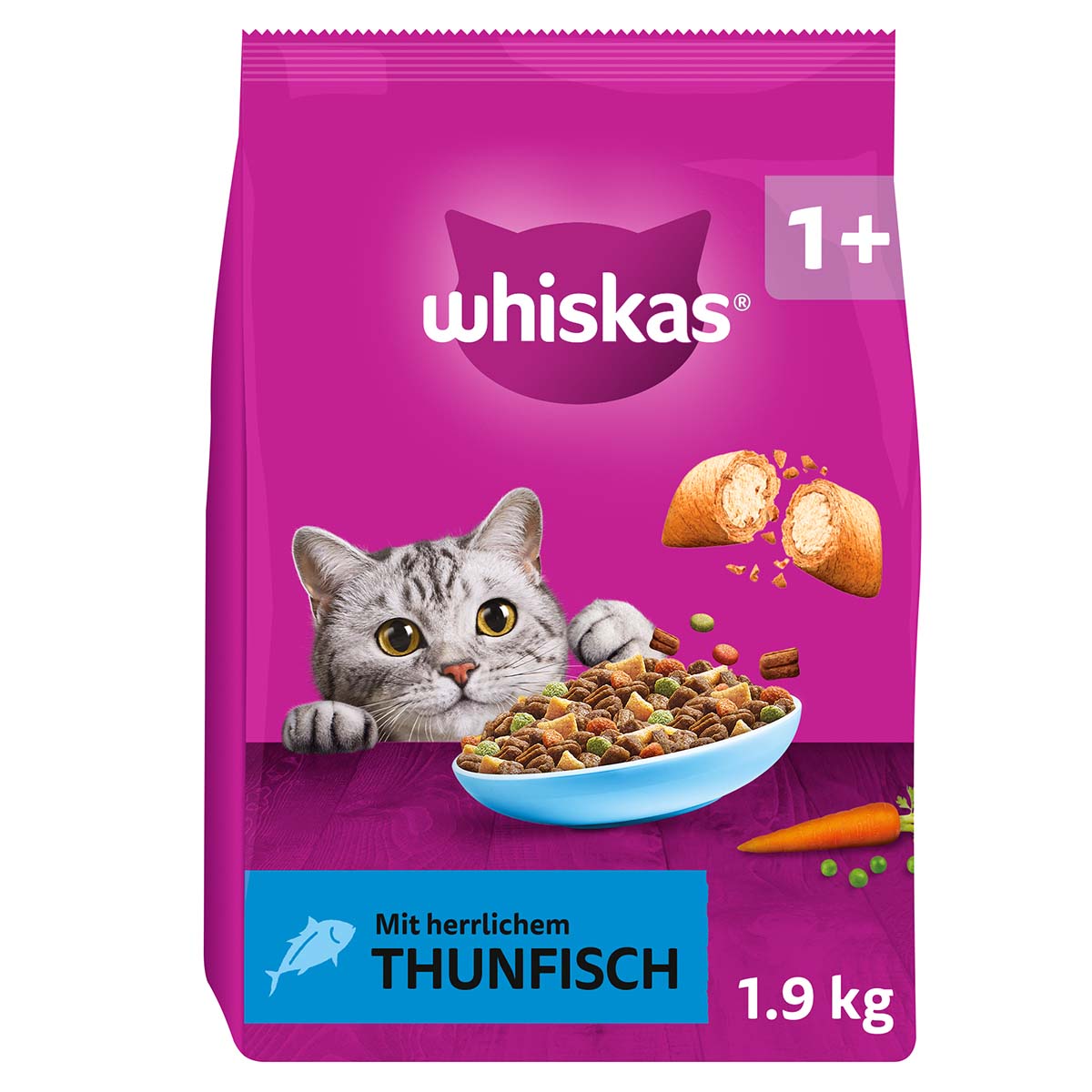 WHISKAS Trocken Adult 1+ mit Thunfisch 1,9kg