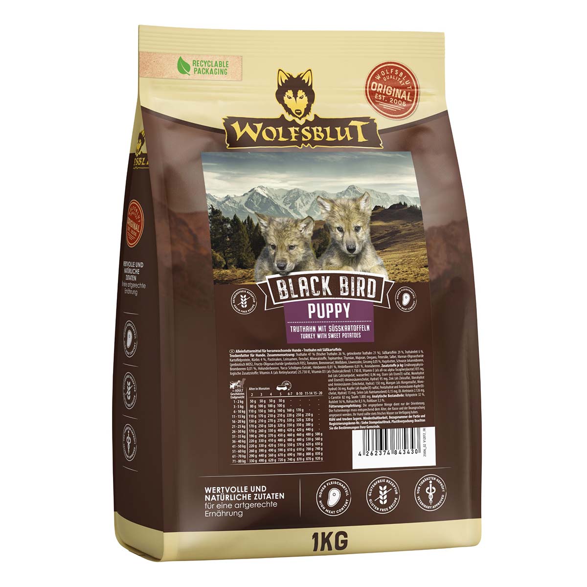 Wolfsblut Black Bird Puppy 1 kg