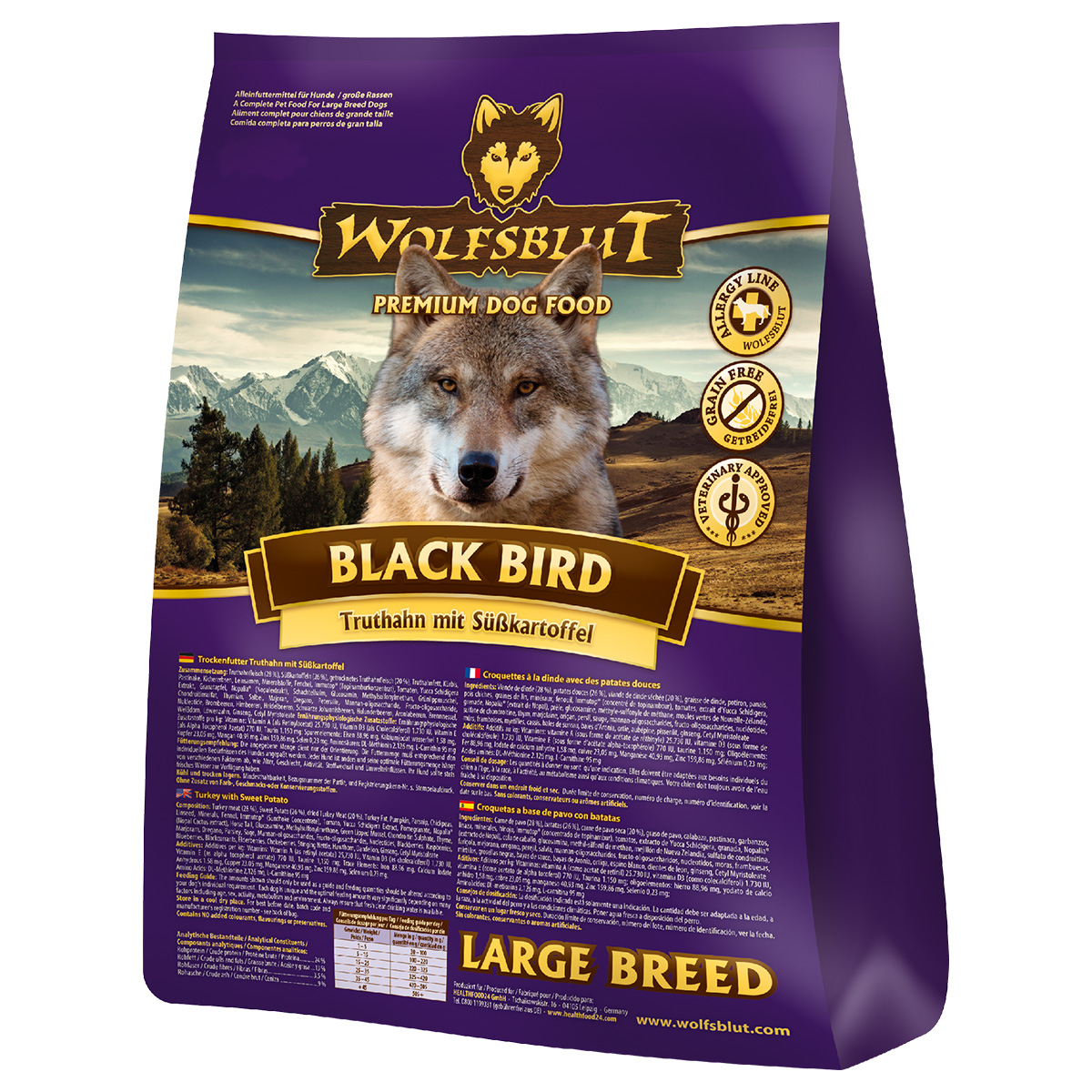 Levně Wolfsblut Black Bird Large Breed 2 kg