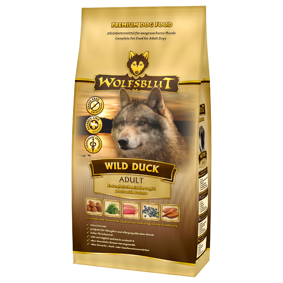 Levně Wolfsblut Wild Duck Adult 0,5 kg