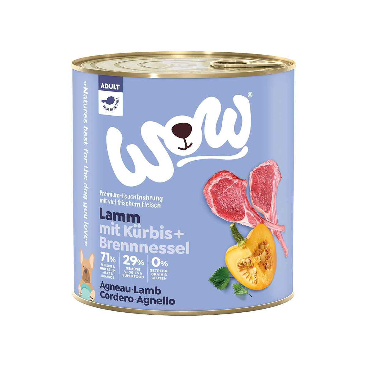 WOW Adult Lamm mit Kürbis und Brennnessel 6x800g