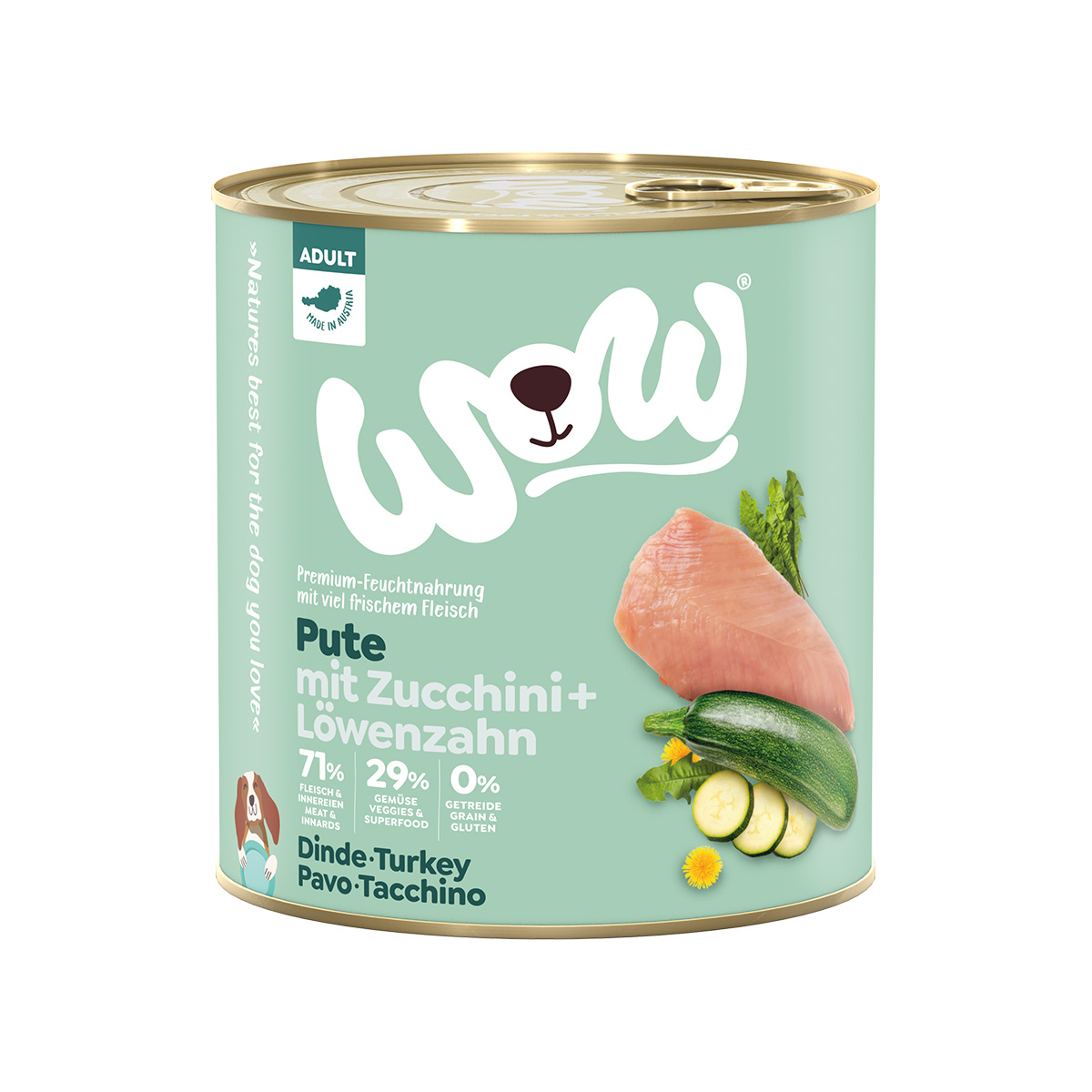 Levně WOW Adult krůtí maso 6 × 800 g