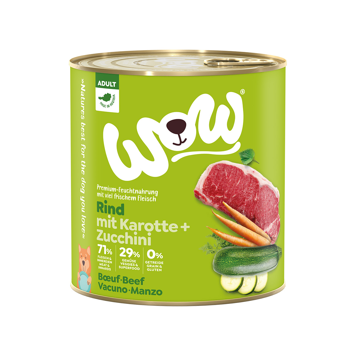 Levně WOW Adult hovězí maso 6 × 800 g