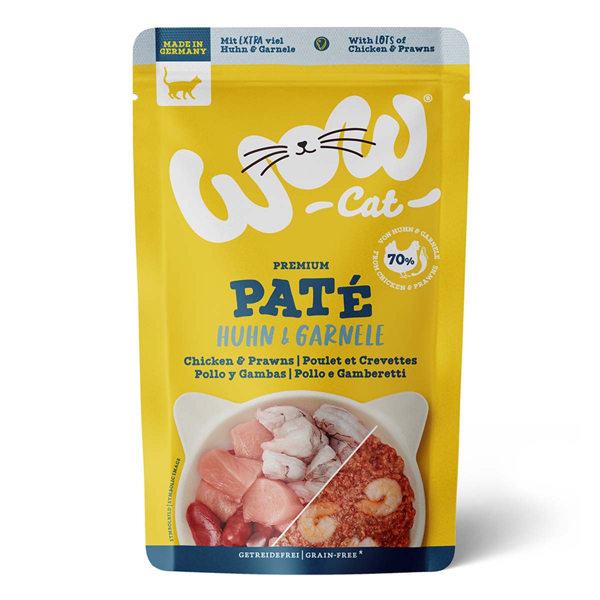 WOW CAT Adult Huhn &amp; Garnelen