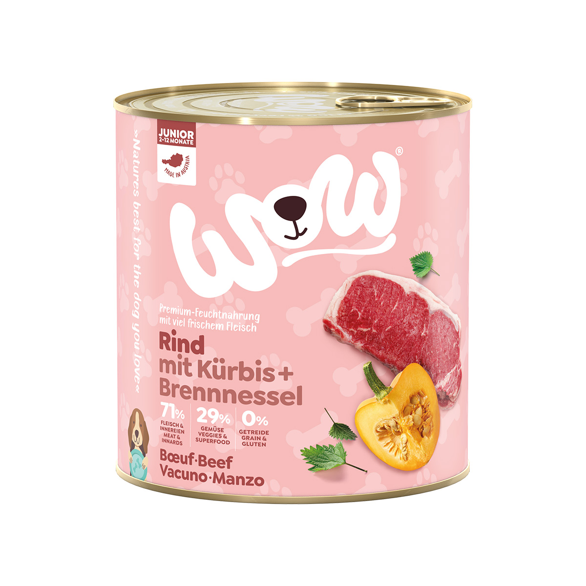 WOW Junior hovězí 6 × 800 g