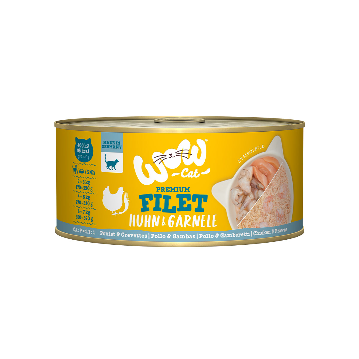 Levně WOW CAT kuřecí filet s krevetami 12× 70 g