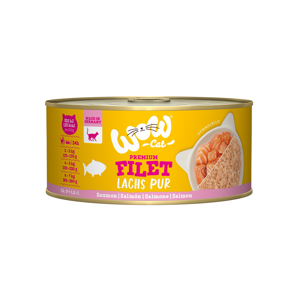 Levně WOW CAT filet z lososa 12× 70 g