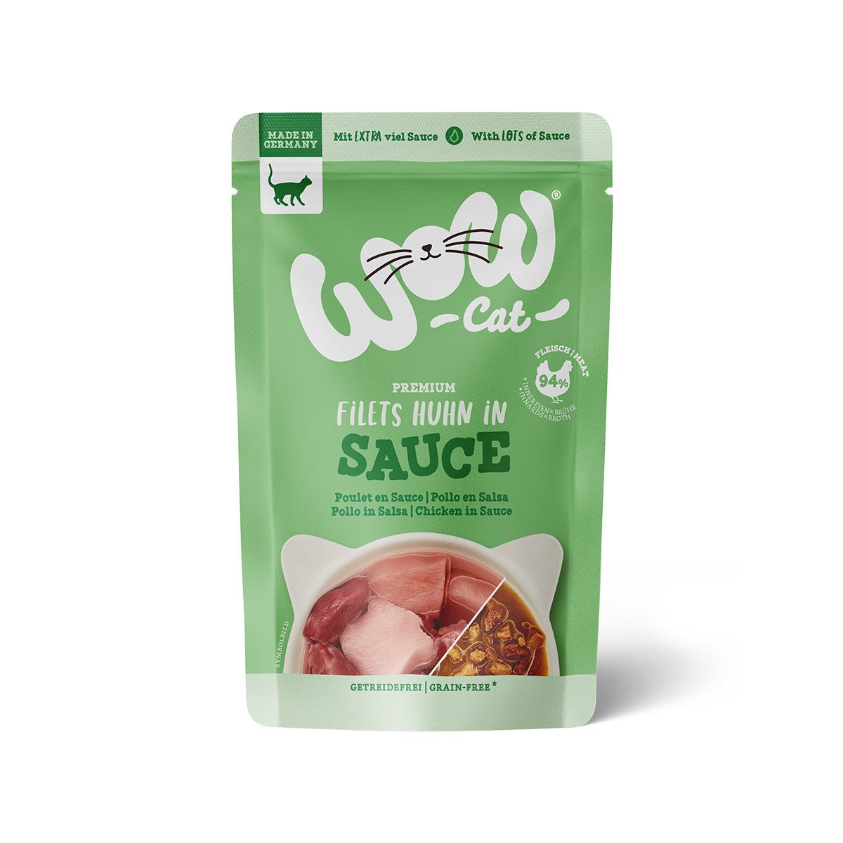WOW CAT kuřecí v omáčce 8 × 85 g