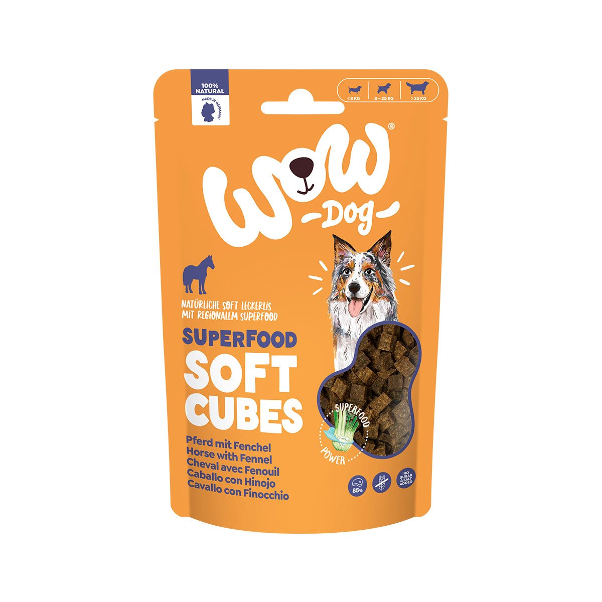 WOW DOG Soft Cubes Pferd mit Fenchel 150 g