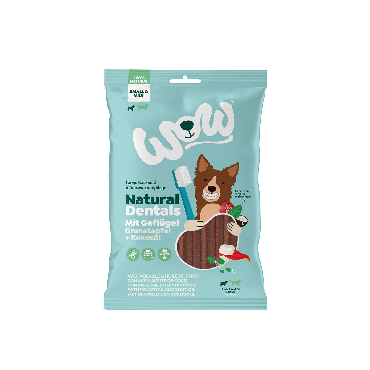 WOW Natural Dentals drůbež MIDI 180 g