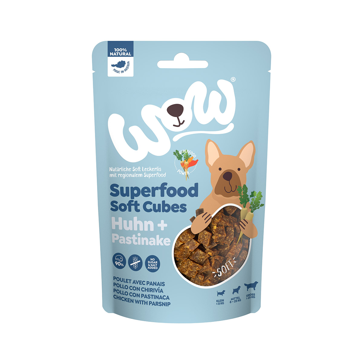 WOW SUPERFOOD Soft Cubes kuře s pastinákem 150 g