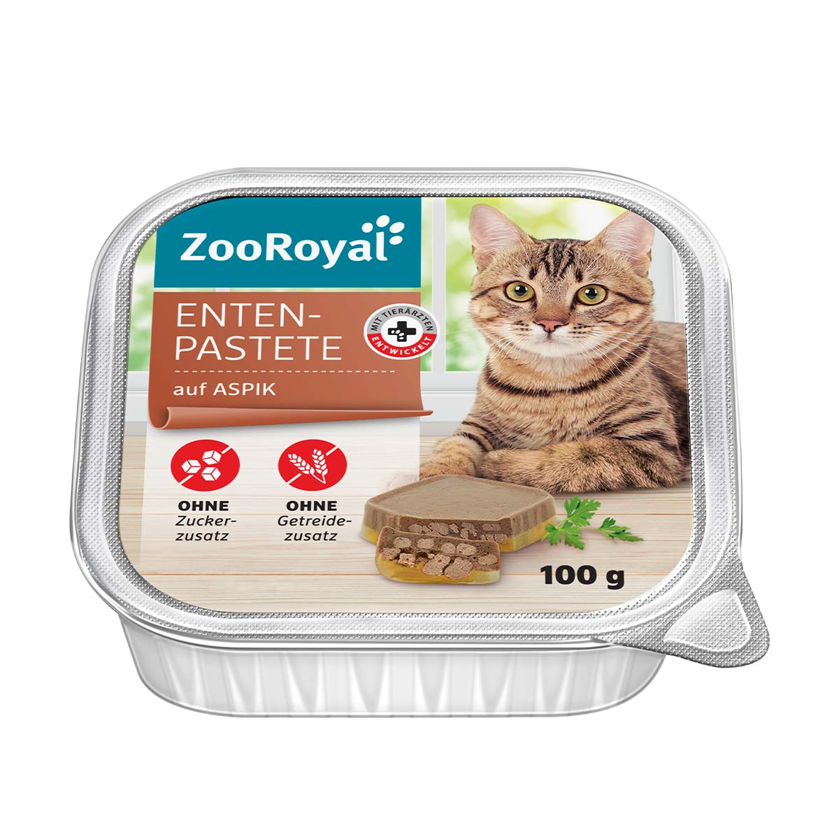 ZooRoyal Entenpastete auf Aspik 16x100g