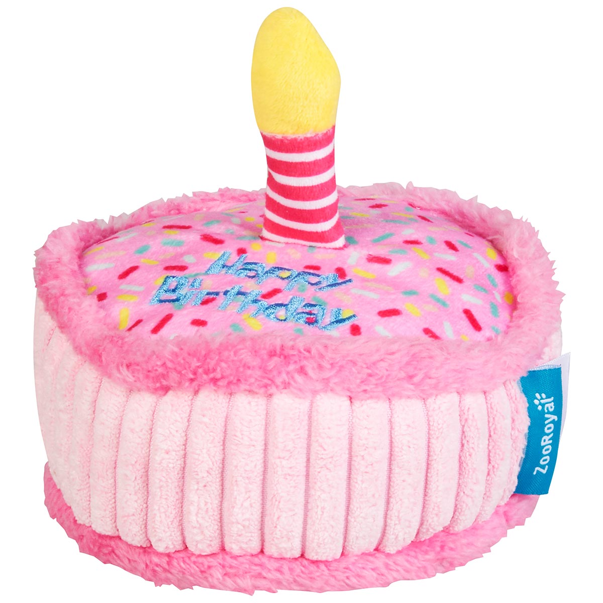 ZooRoyal Hundespielzeug Plüsch-Geburtstagskuchen