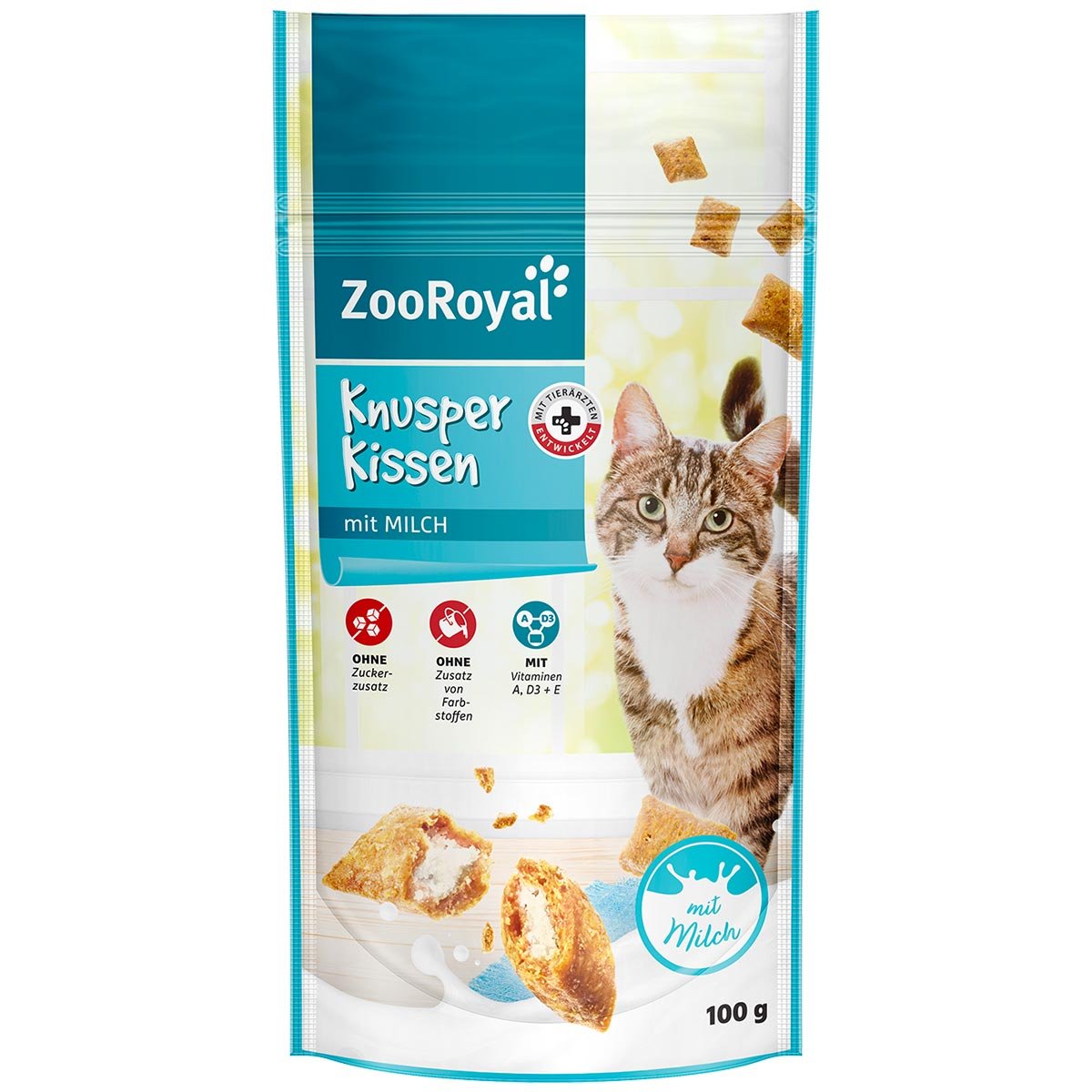 ZooRoyal Knusperkissen mit Milch 4x100g