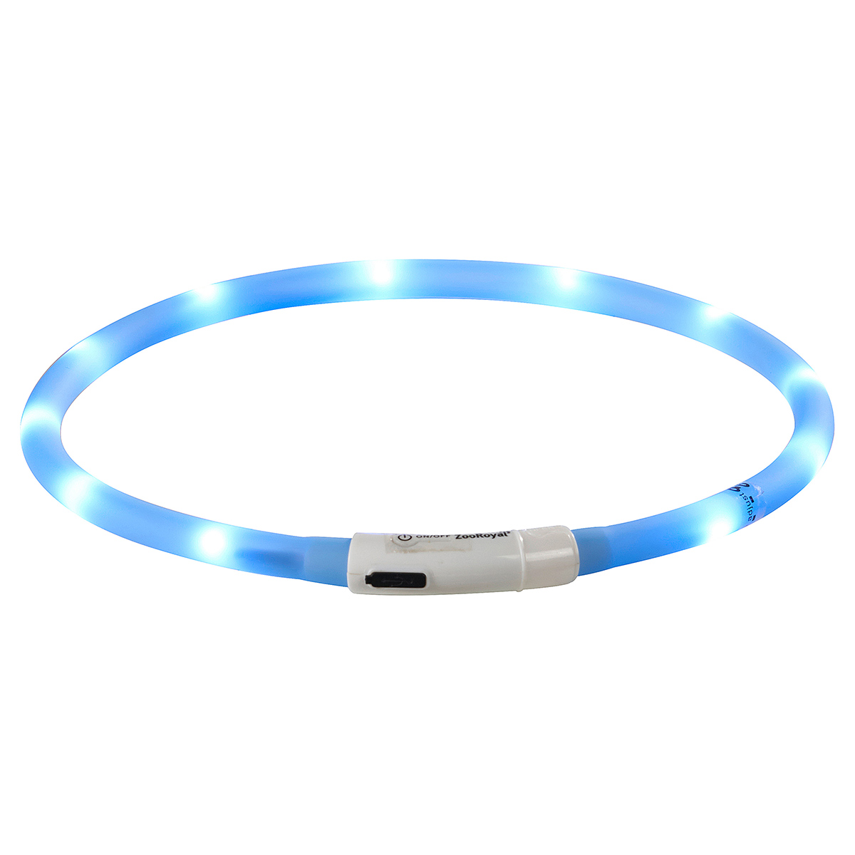 ZooRoyal LED Leuchthalsband USB blau